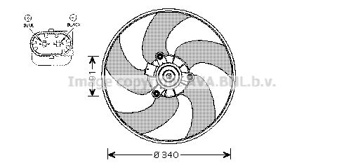 AVA QUALITY COOLING Вентилятор, охлаждение двигателя PE7522